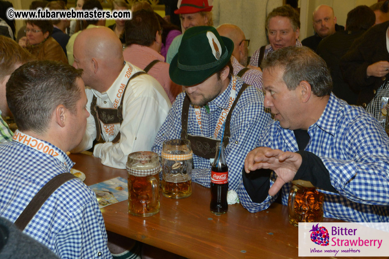 Beer tent seating in the legendary Hacker Festzelt