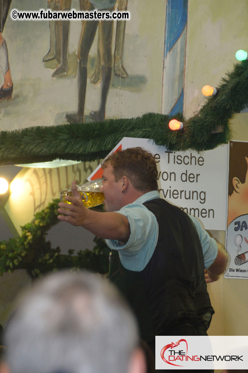 Beer tent seating in the legendary Hacker Festzelt