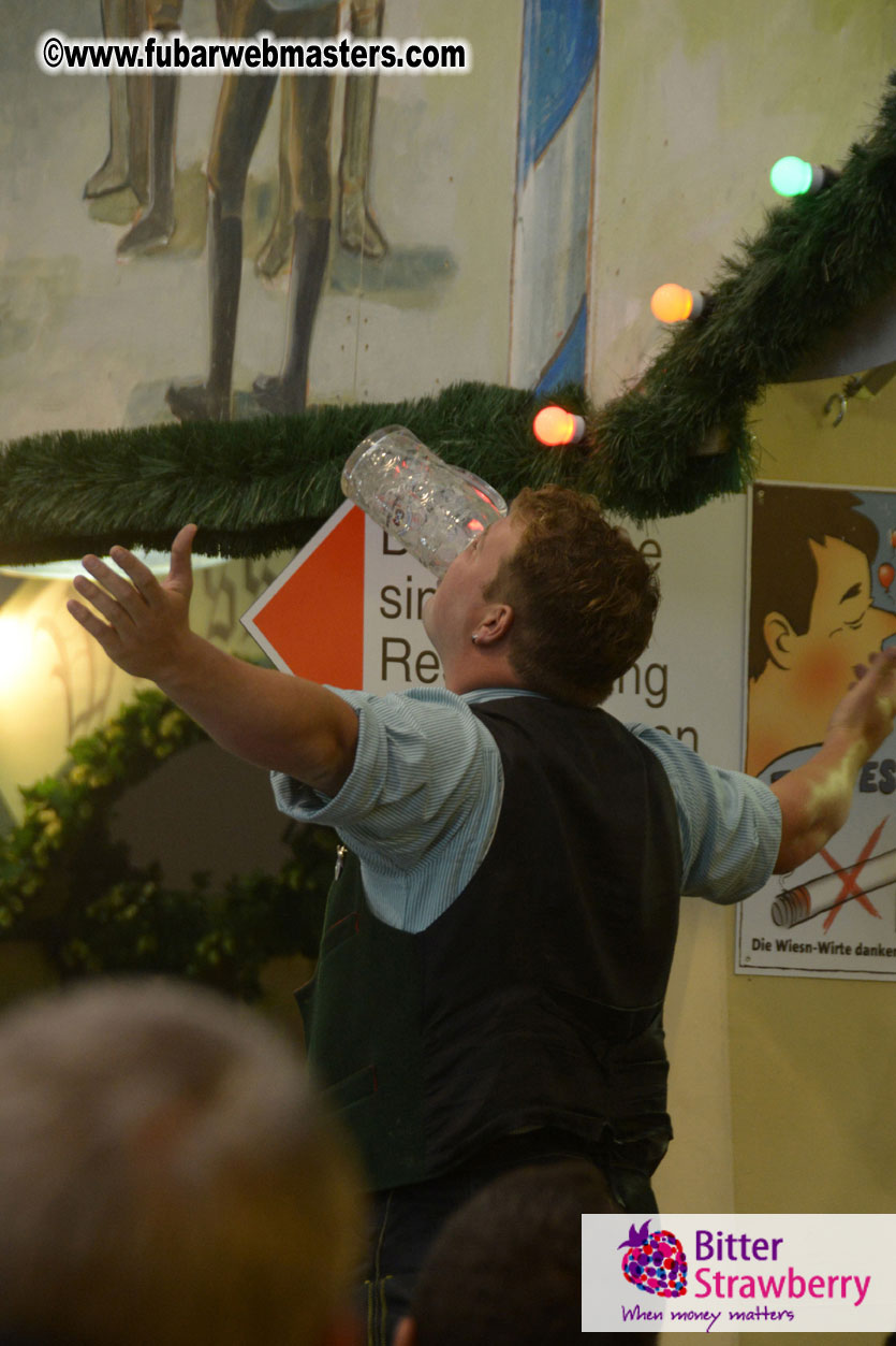 Beer tent seating in the legendary Hacker Festzelt