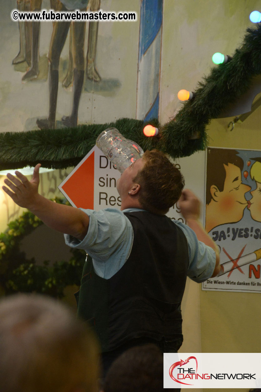 Beer tent seating in the legendary Hacker Festzelt