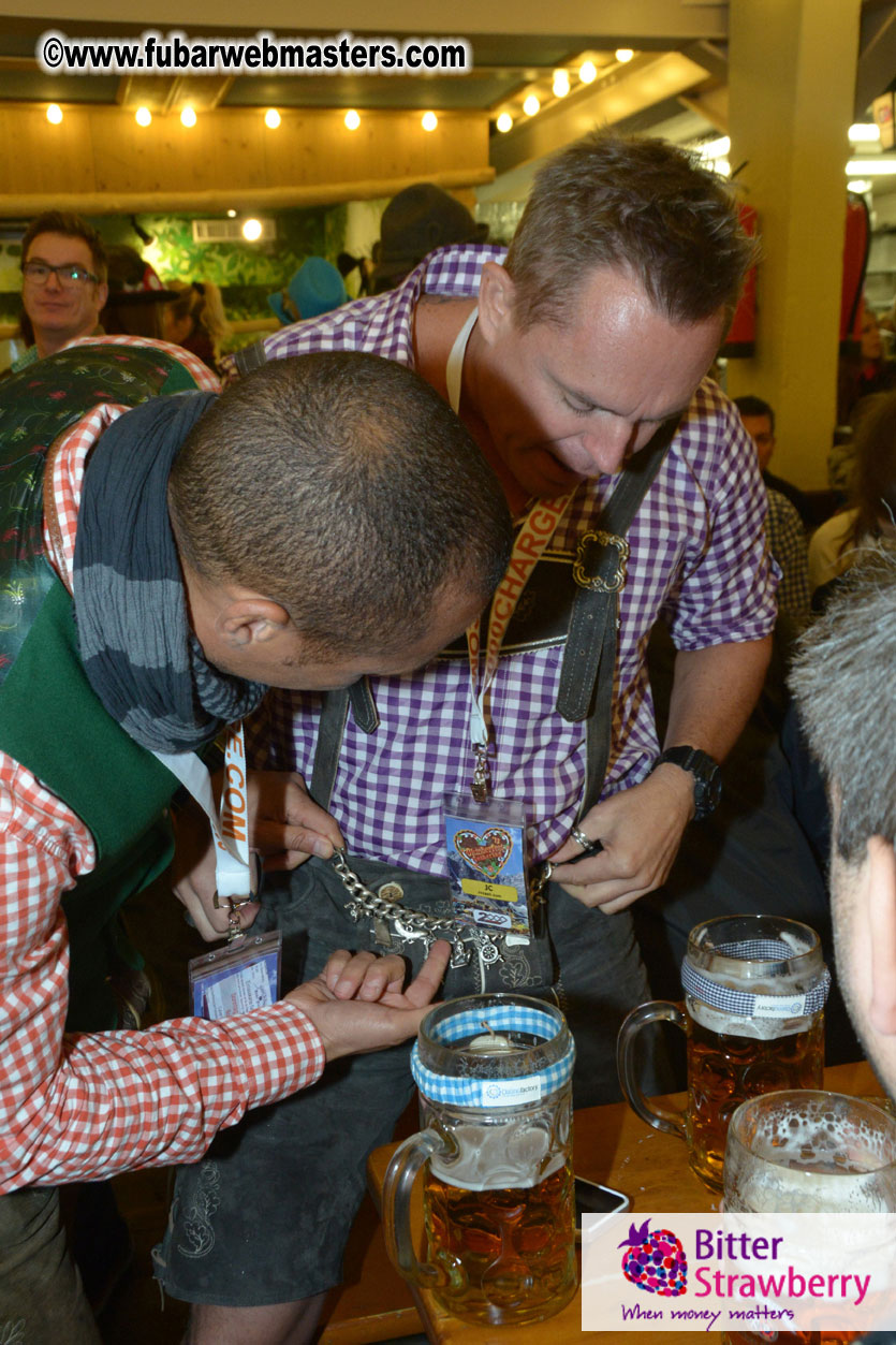 Beer tent seating in the legendary Hacker Festzelt