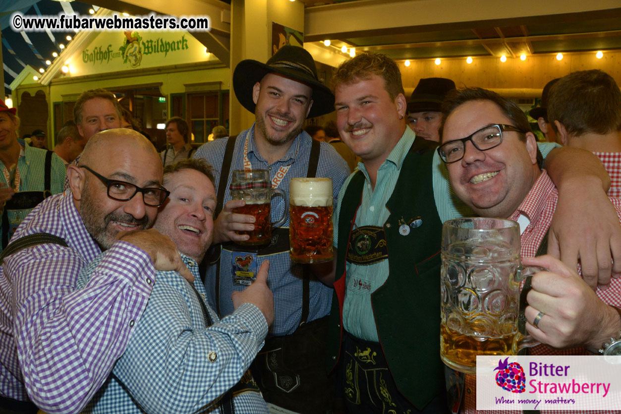 Beer tent seating in the legendary Hacker Festzelt