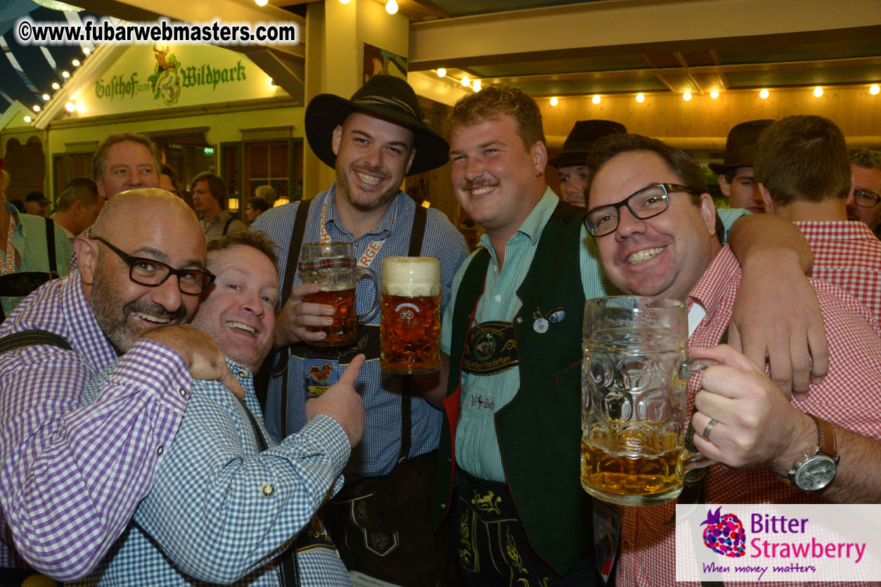 Beer tent seating in the legendary Hacker Festzelt
