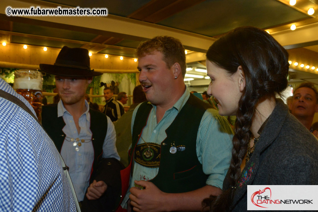 Beer tent seating in the legendary Hacker Festzelt