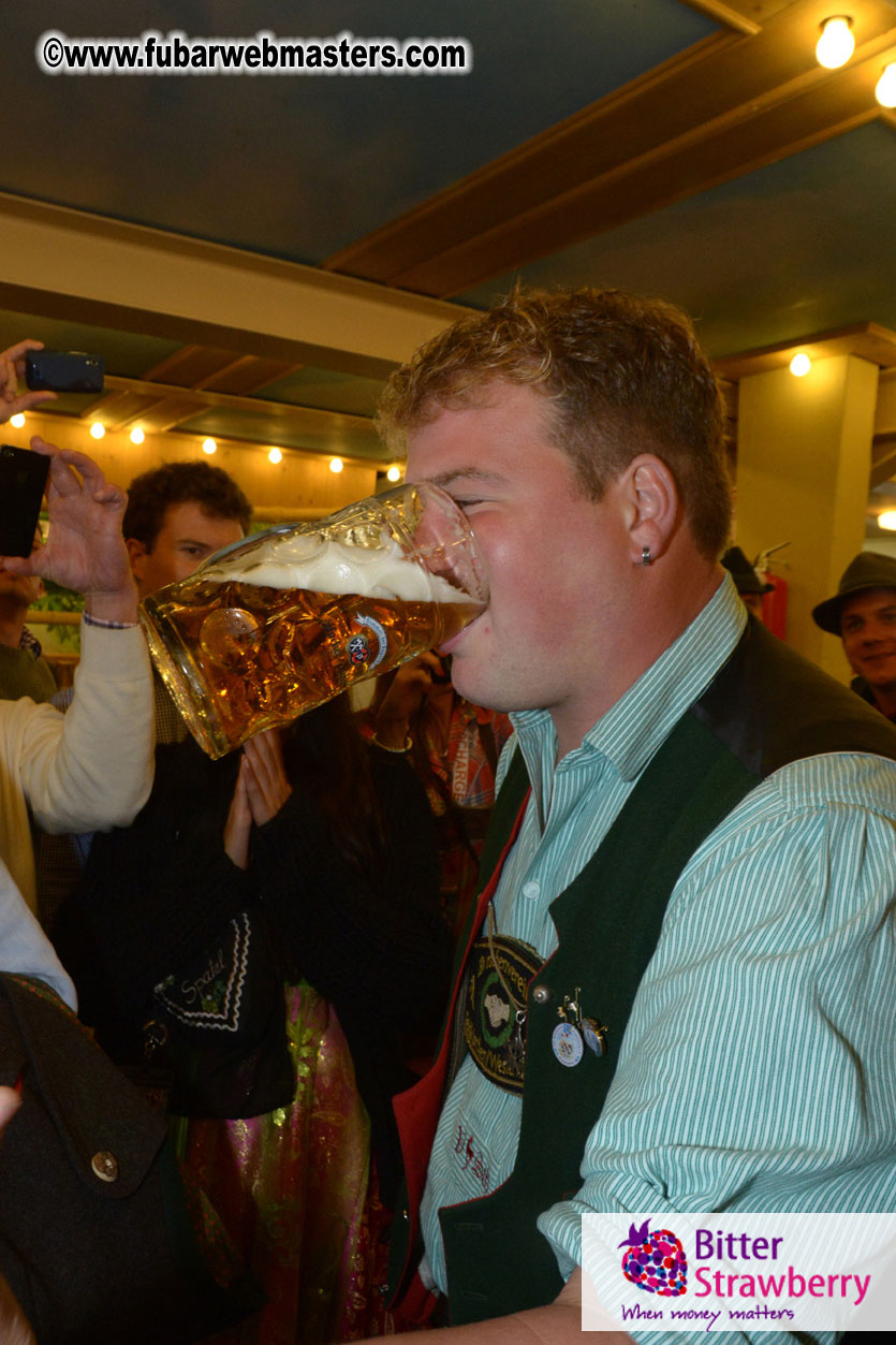 Beer tent seating in the legendary Hacker Festzelt