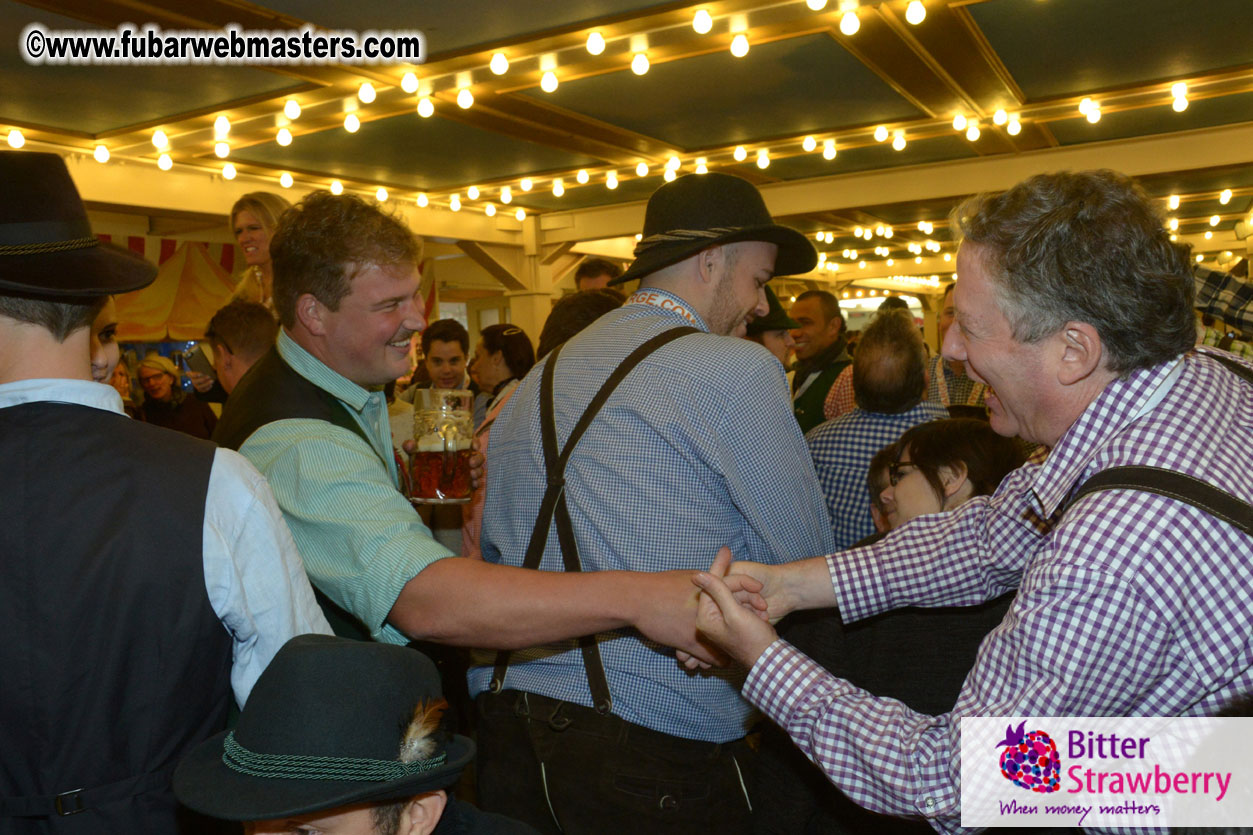 Beer tent seating in the legendary Hacker Festzelt