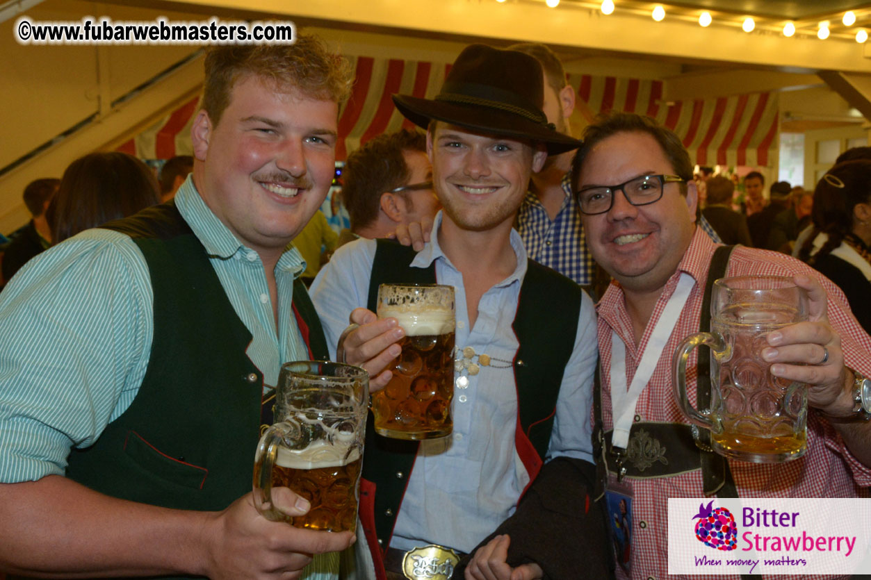 Beer tent seating in the legendary Hacker Festzelt