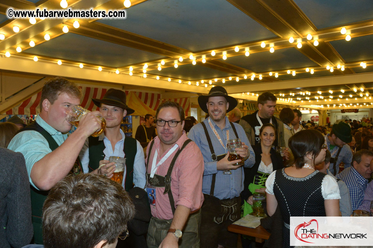 Beer tent seating in the legendary Hacker Festzelt