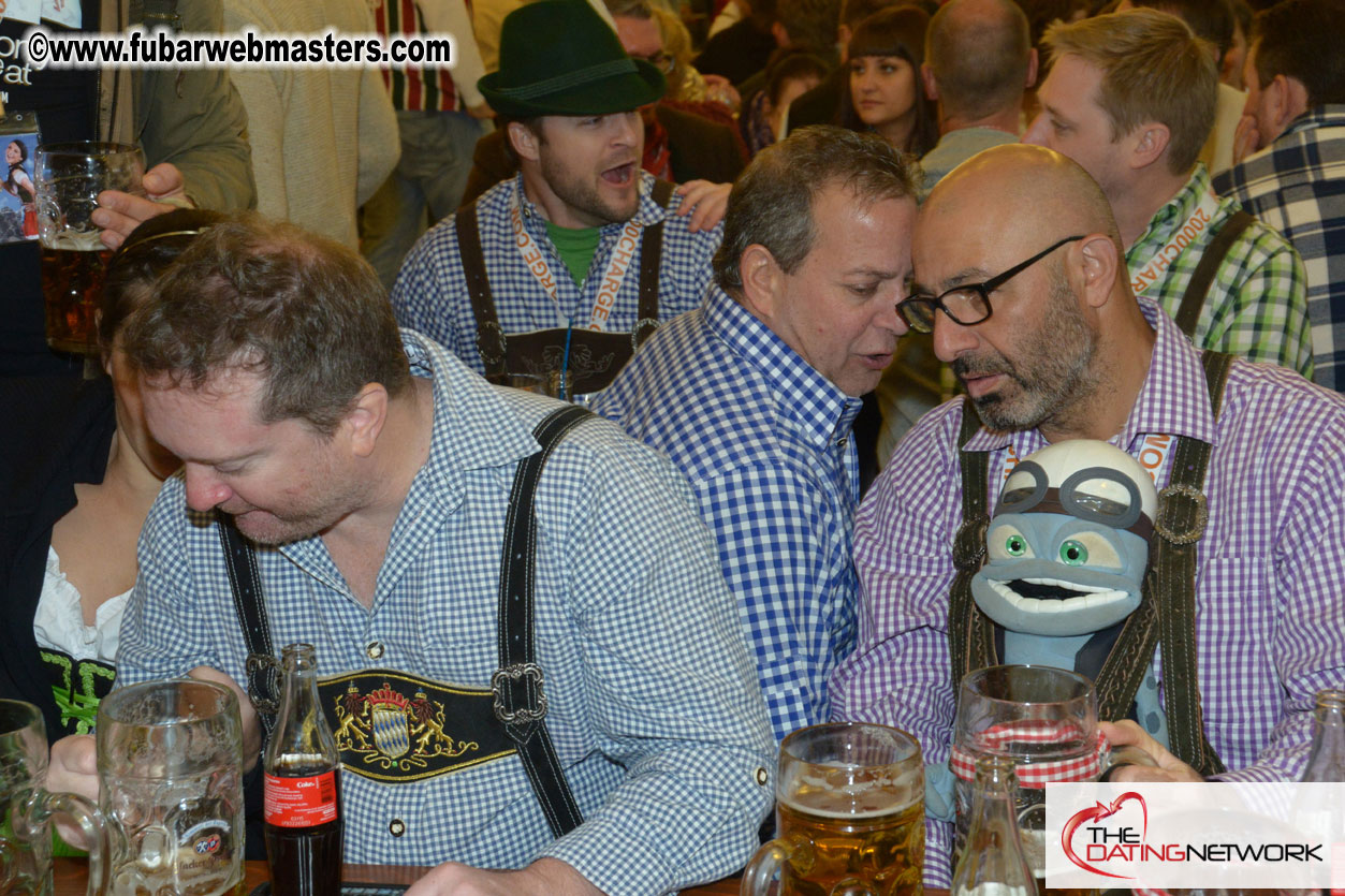 Beer tent seating in the legendary Hacker Festzelt