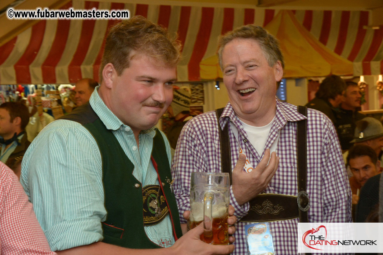 Beer tent seating in the legendary Hacker Festzelt