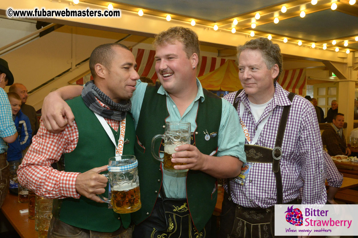 Beer tent seating in the legendary Hacker Festzelt