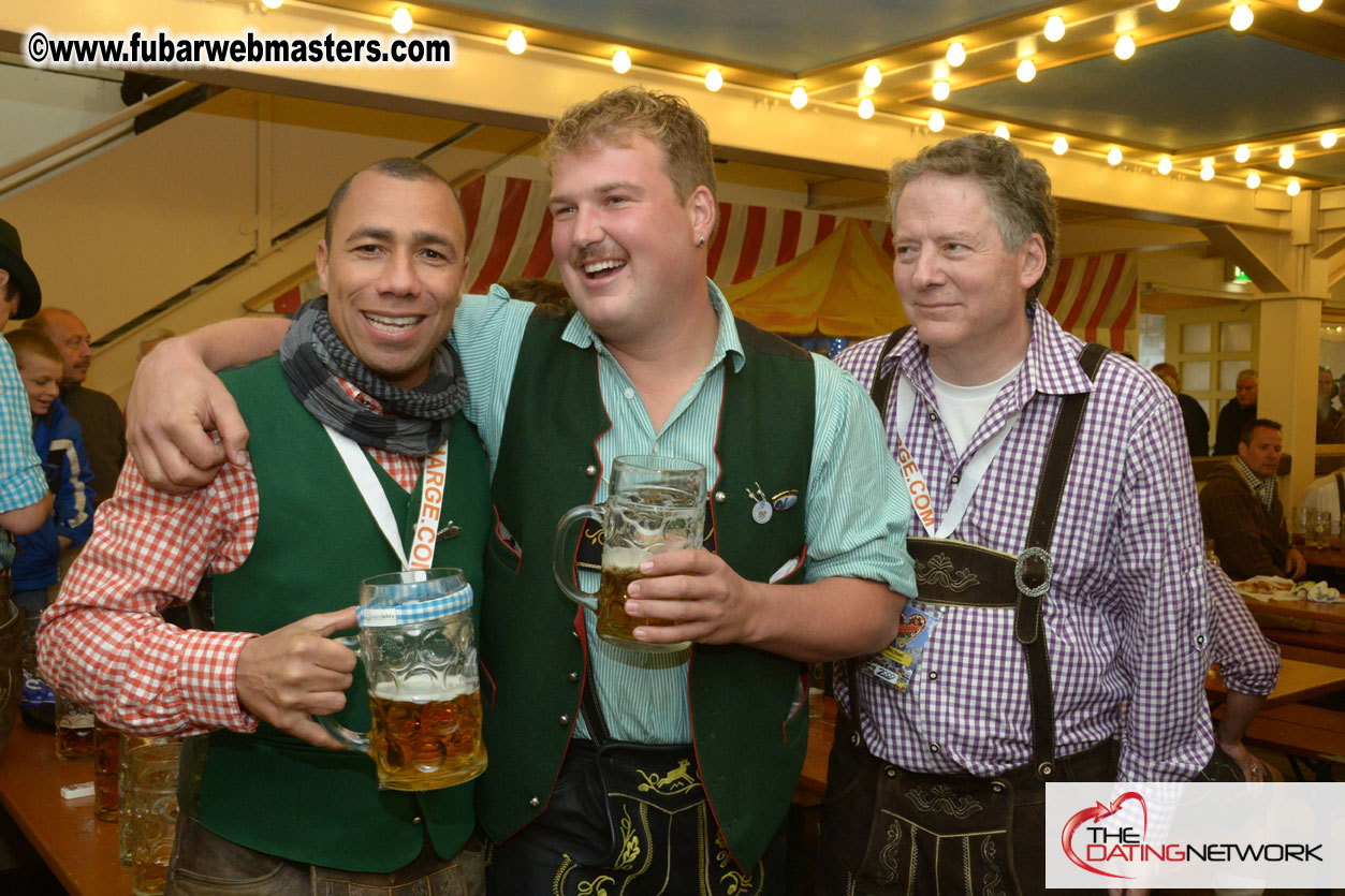 Beer tent seating in the legendary Hacker Festzelt