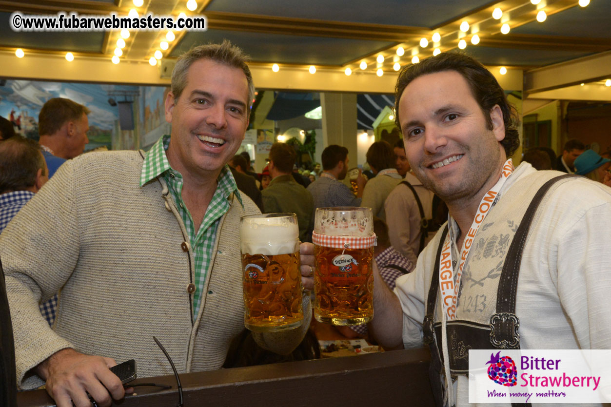 Beer tent seating in the legendary Hacker Festzelt