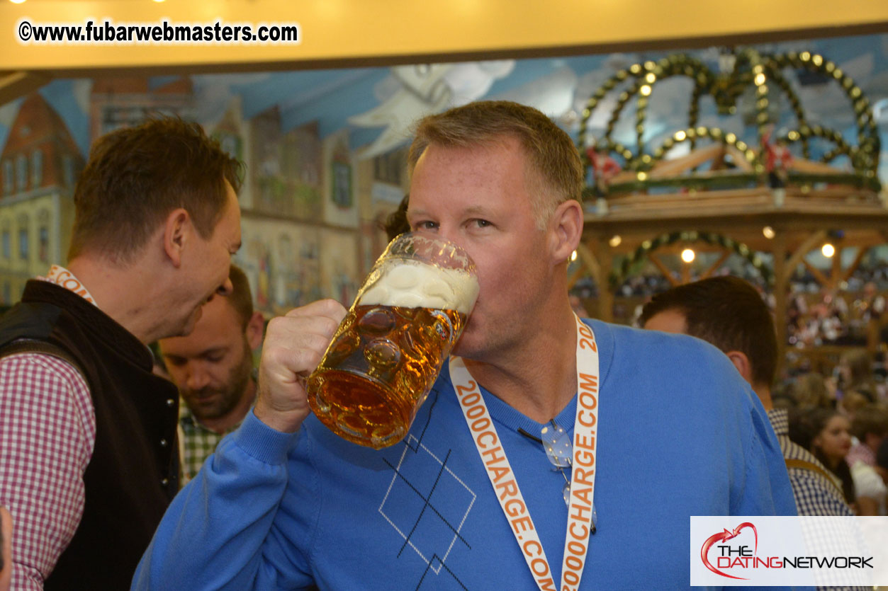 Beer tent seating in the legendary Hacker Festzelt