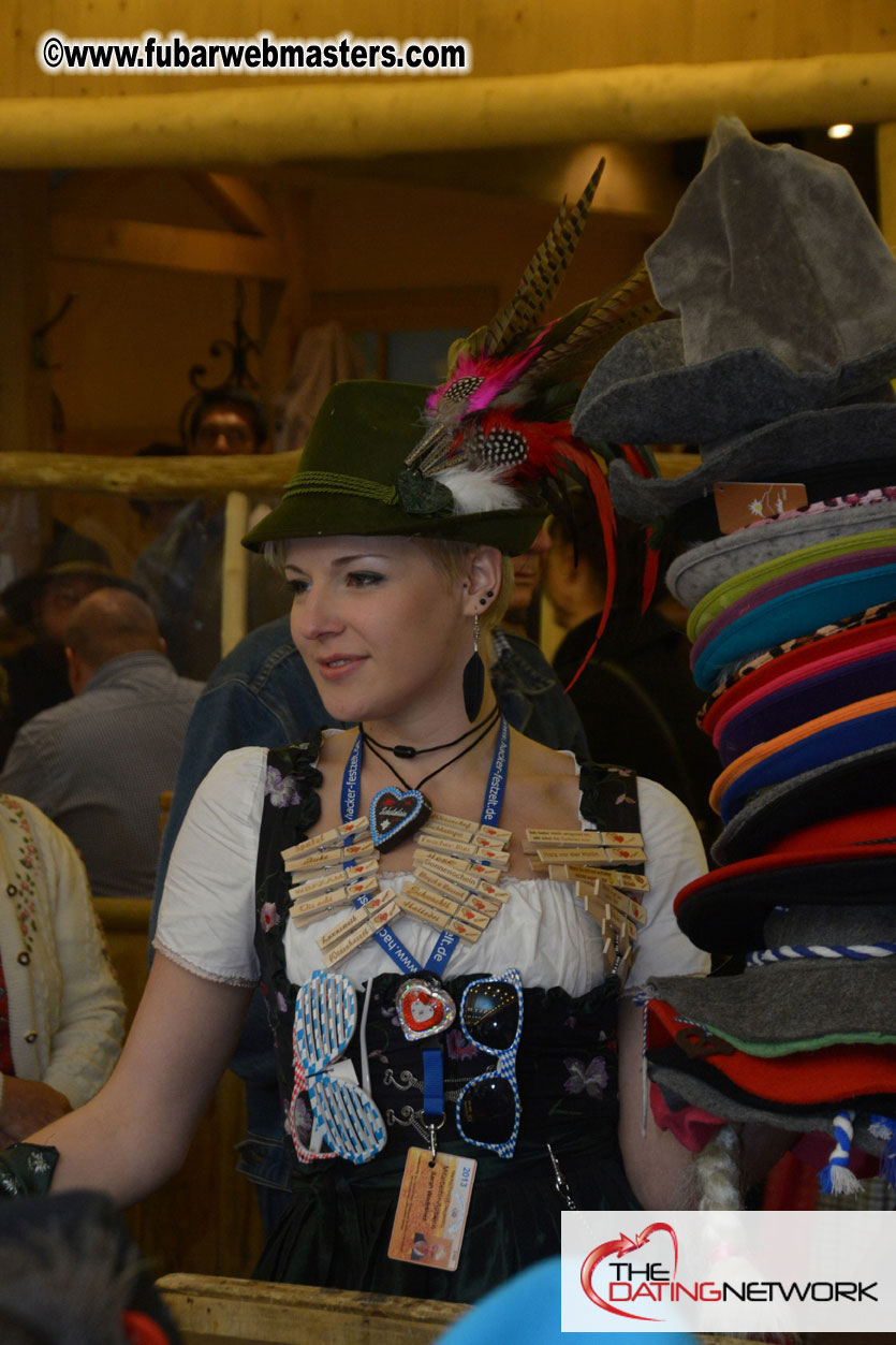 Beer tent seating in the legendary Hacker Festzelt