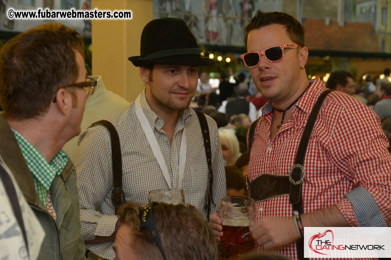 Beer tent seating in the legendary Hacker Festzelt