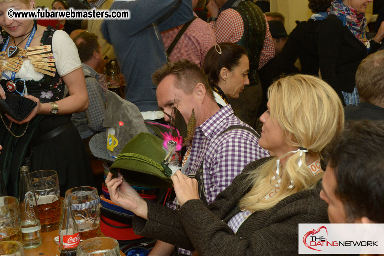 Beer tent seating in the legendary Hacker Festzelt