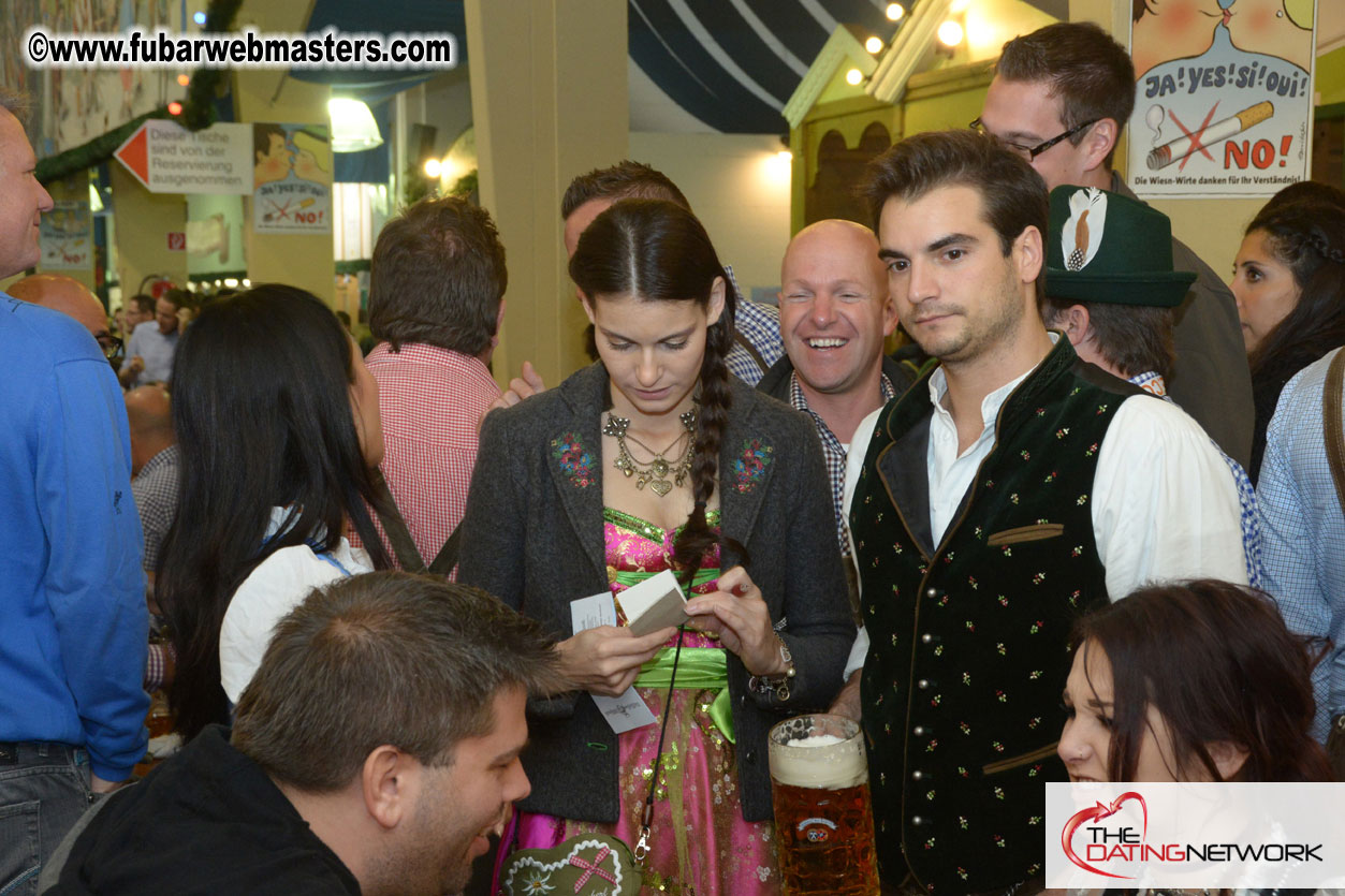 Beer tent seating in the legendary Hacker Festzelt
