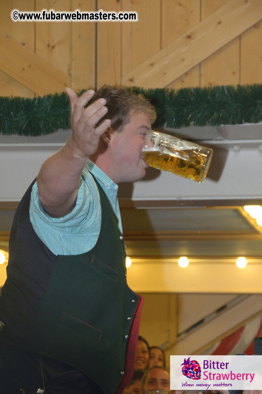 Beer tent seating in the legendary Hacker Festzelt