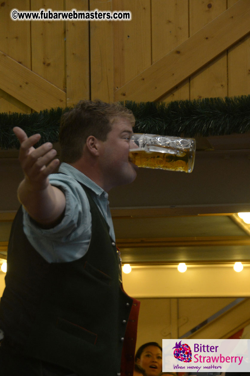 Beer tent seating in the legendary Hacker Festzelt