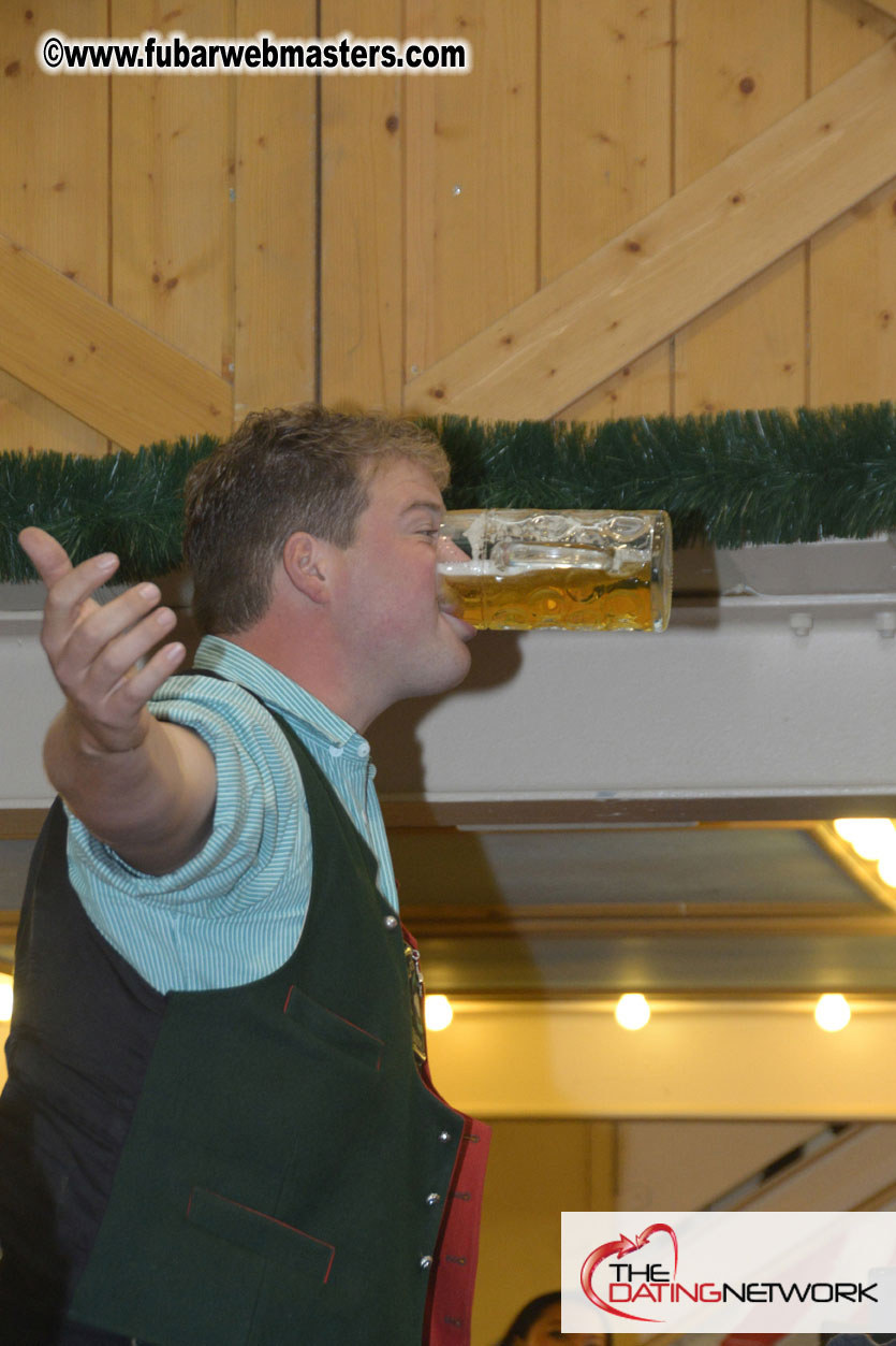 Beer tent seating in the legendary Hacker Festzelt