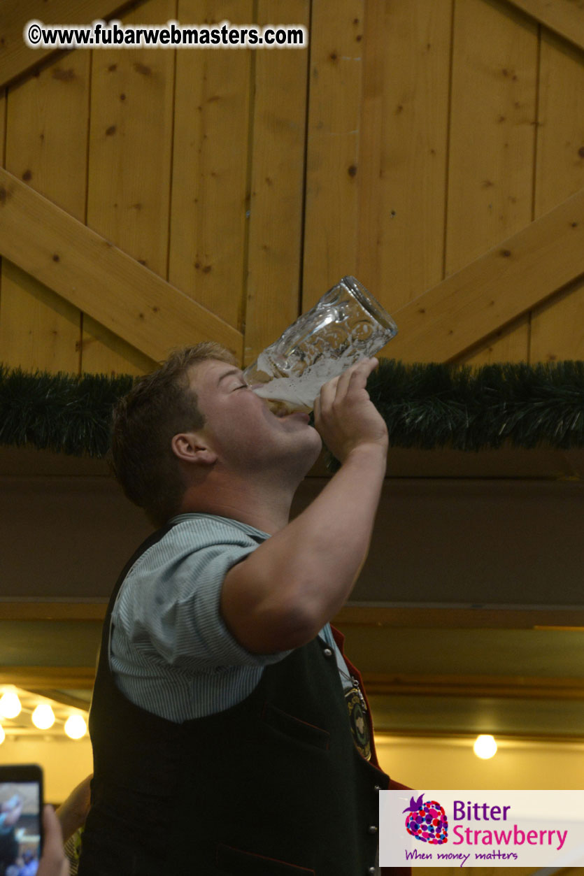 Beer tent seating in the legendary Hacker Festzelt