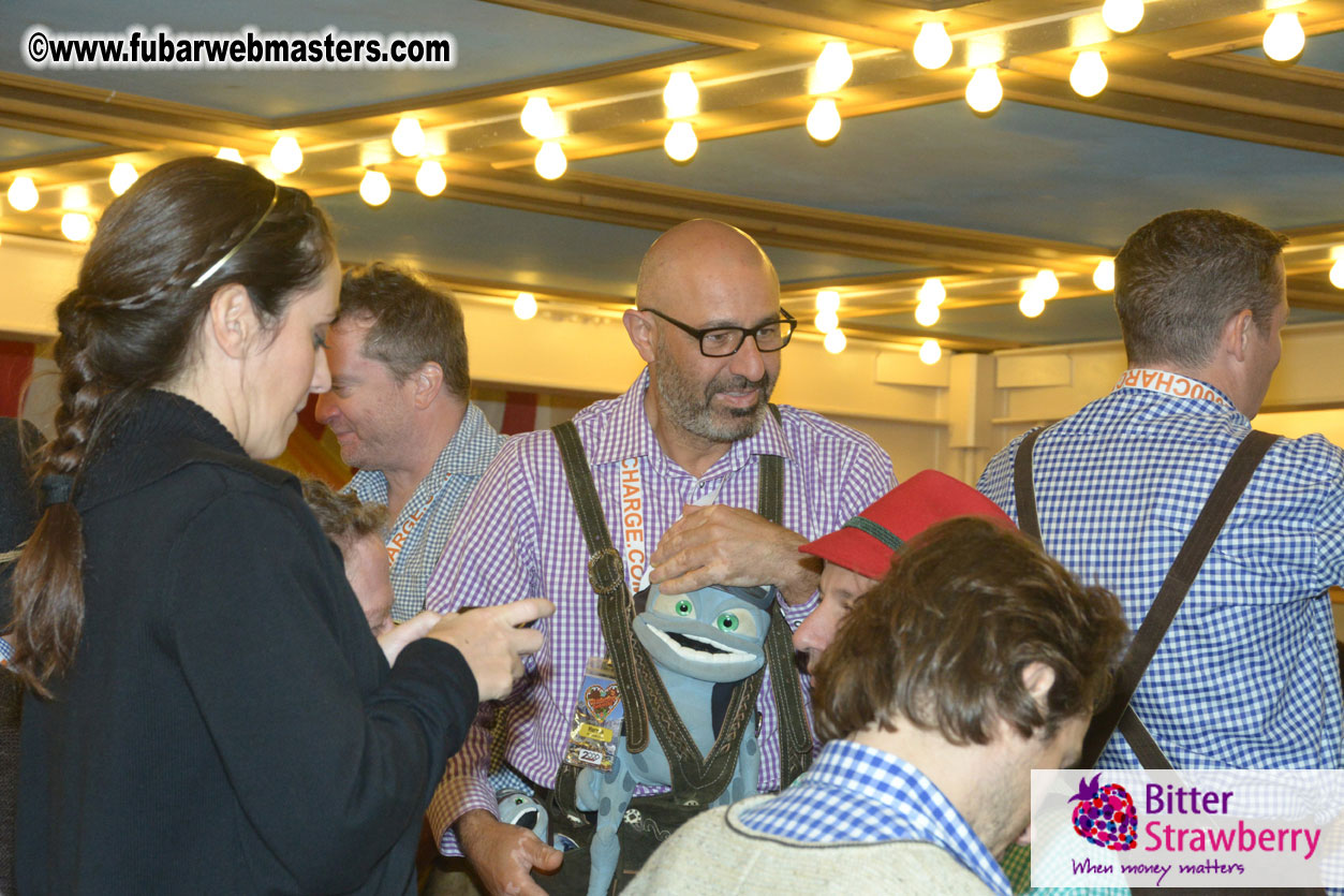 Beer tent seating in the legendary Hacker Festzelt