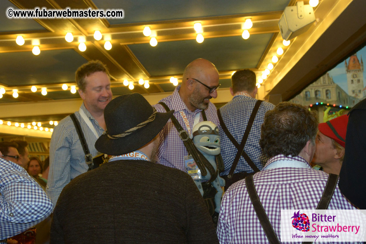 Beer tent seating in the legendary Hacker Festzelt