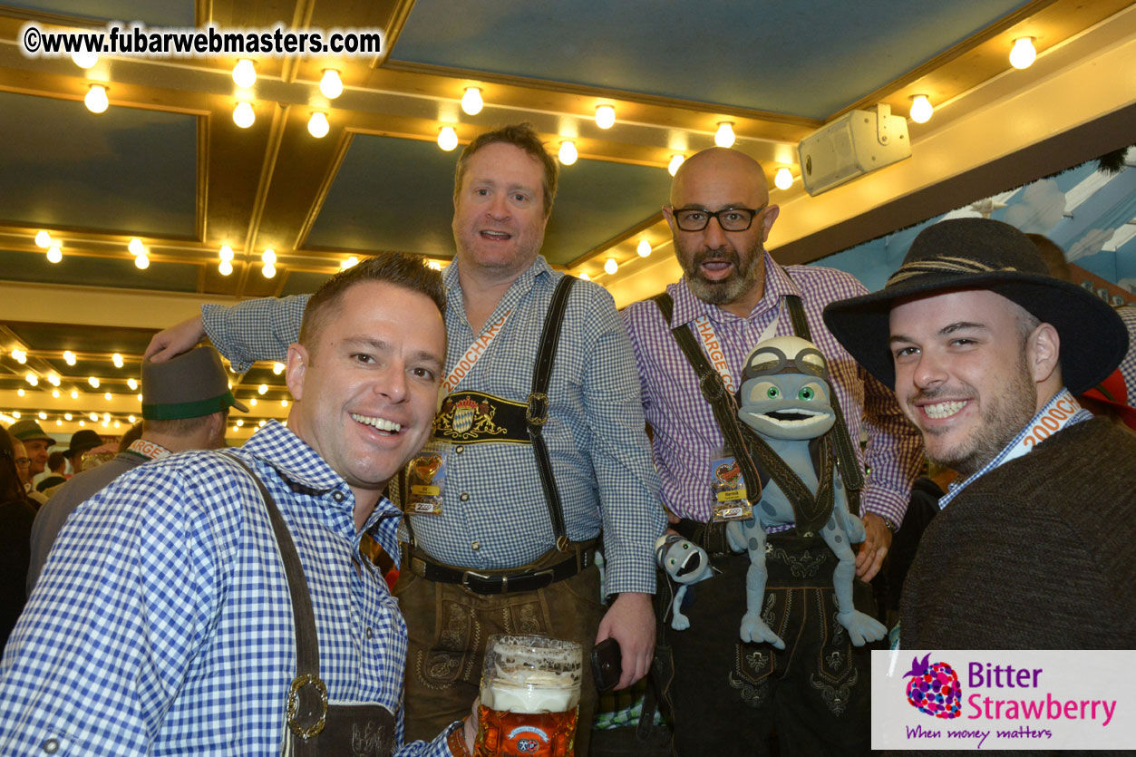 Beer tent seating in the legendary Hacker Festzelt