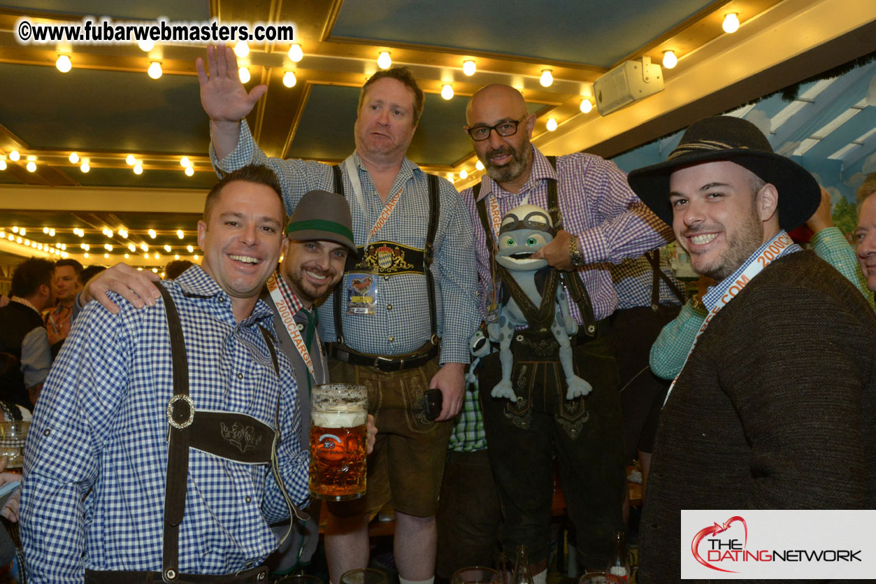 Beer tent seating in the legendary Hacker Festzelt