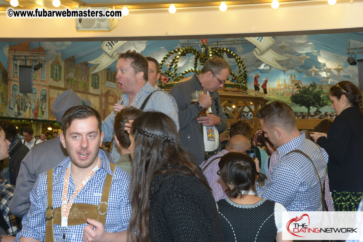 Beer tent seating in the legendary Hacker Festzelt