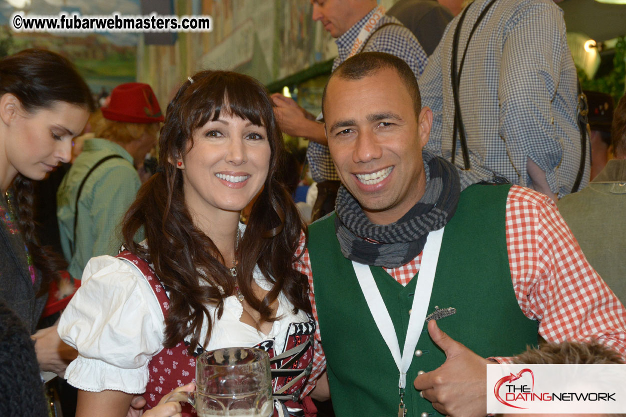 Beer tent seating in the legendary Hacker Festzelt