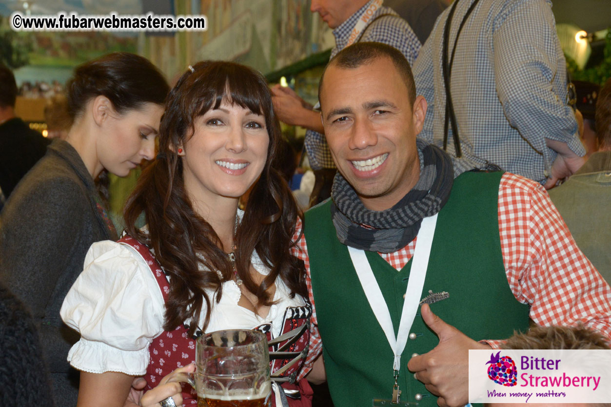 Beer tent seating in the legendary Hacker Festzelt