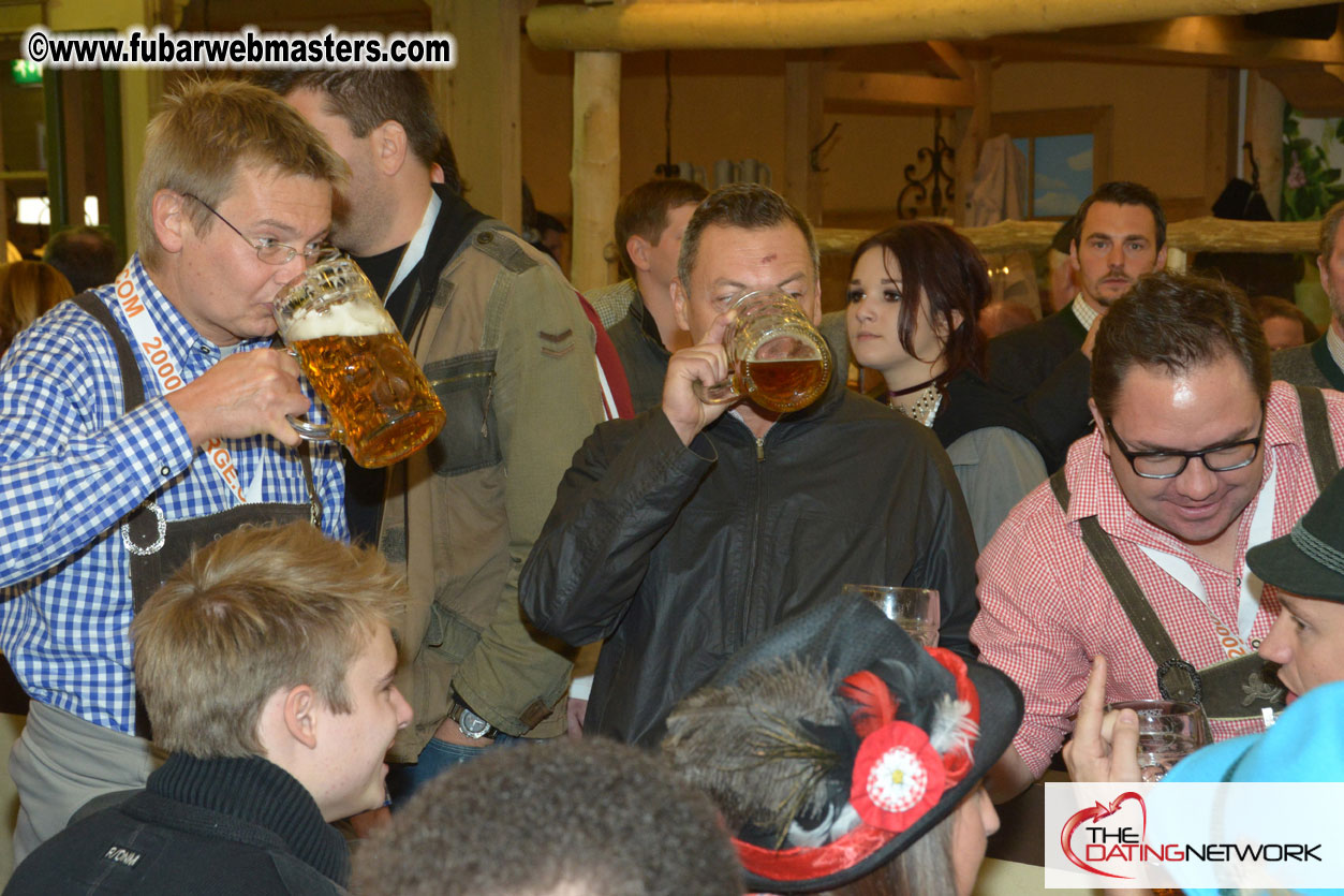 Beer tent seating in the legendary Hacker Festzelt
