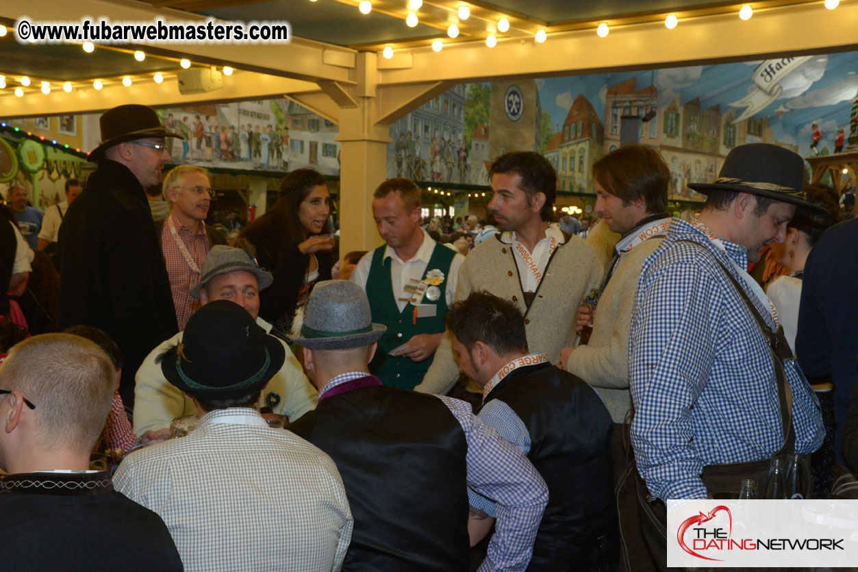 Beer tent seating in the legendary Hacker Festzelt