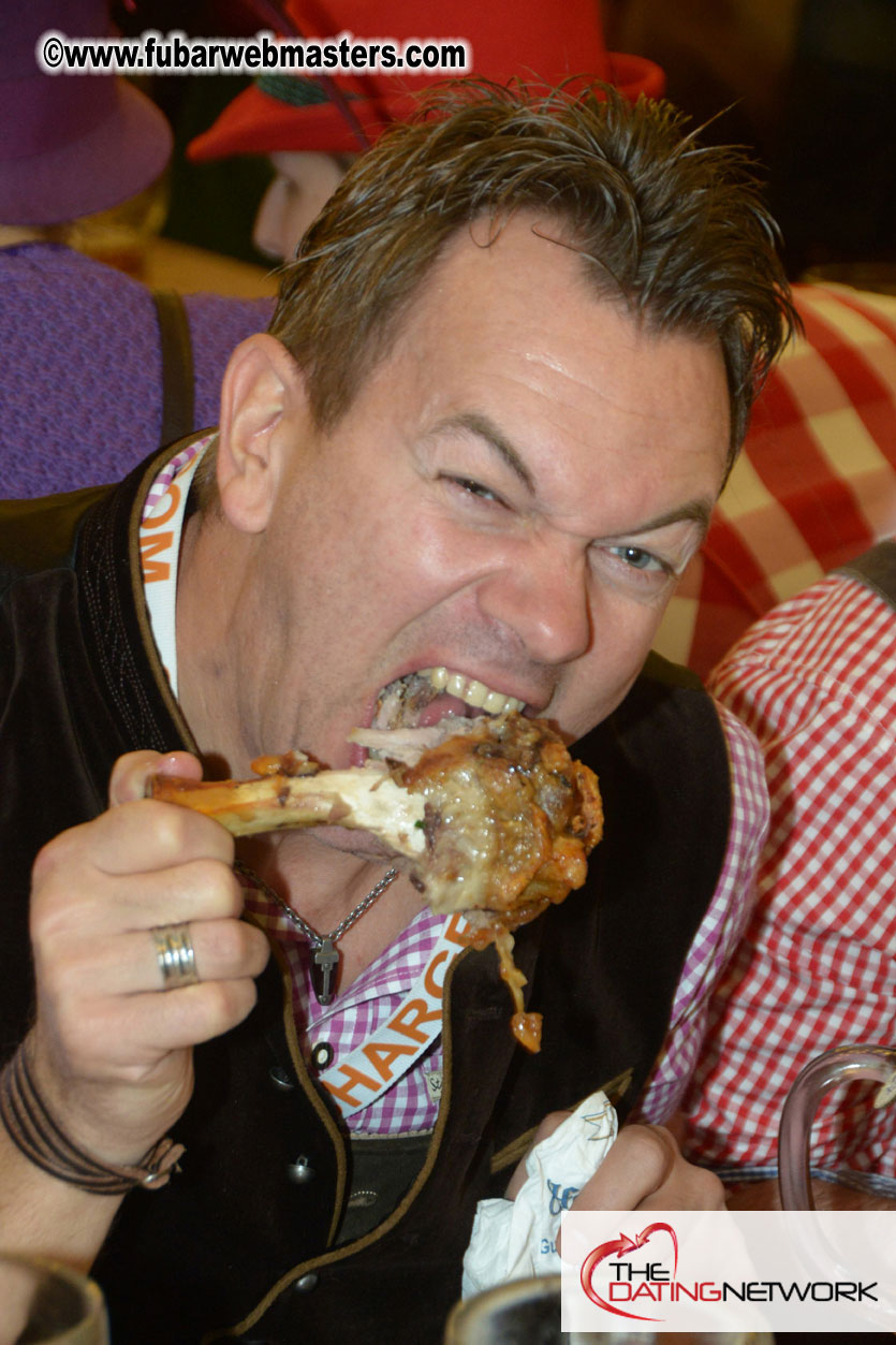 Beer tent seating in the legendary Hacker Festzelt