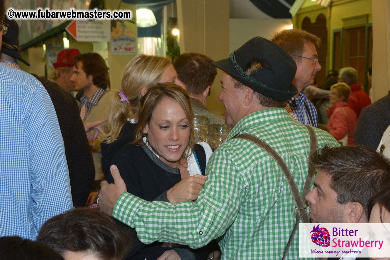 Beer tent seating in the legendary Hacker Festzelt