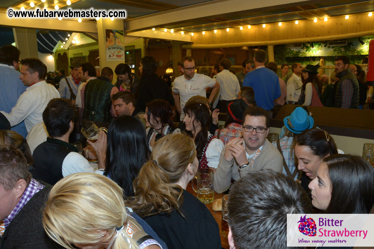 Beer tent seating in the legendary Hacker Festzelt