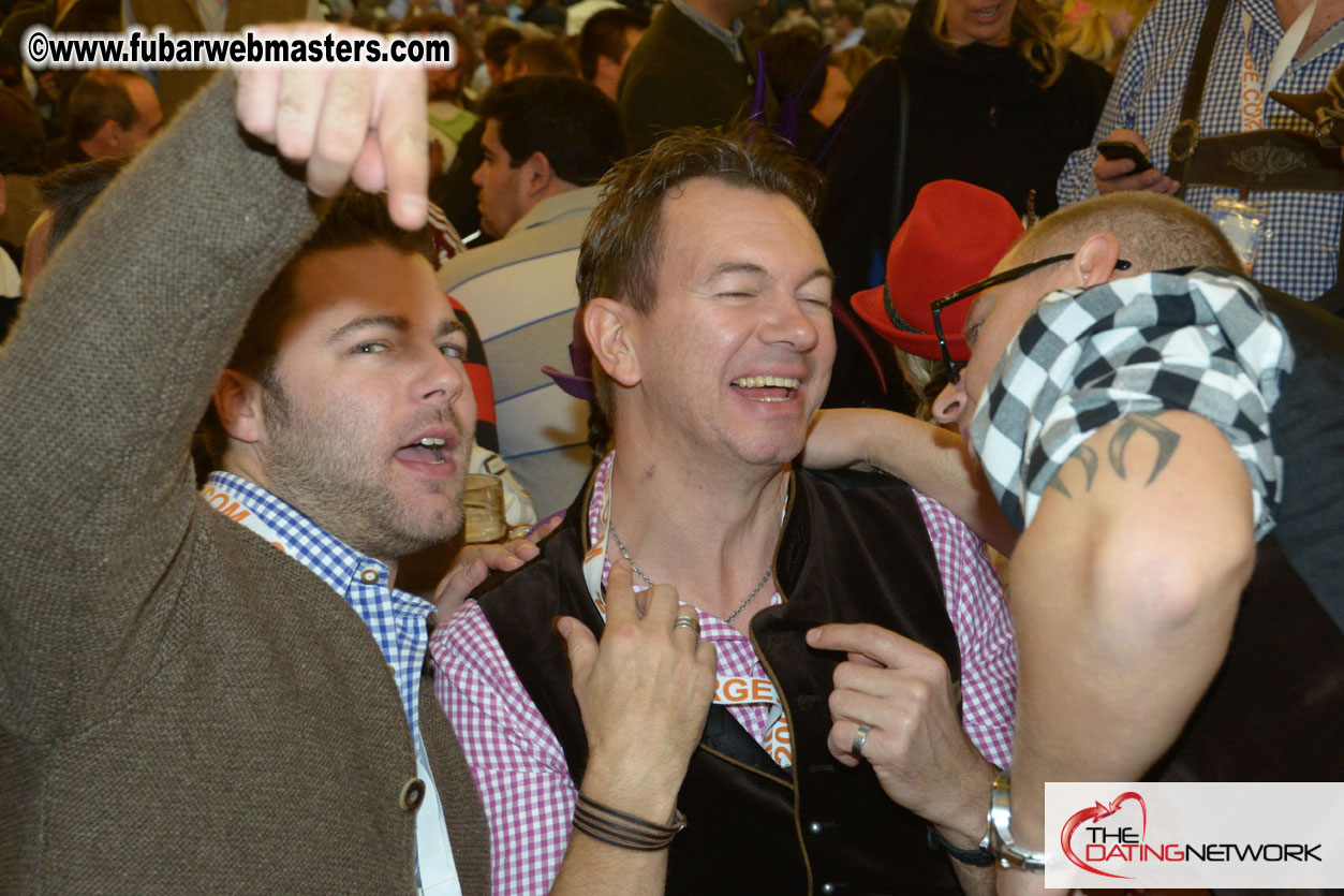 Beer tent seating in the legendary Hacker Festzelt