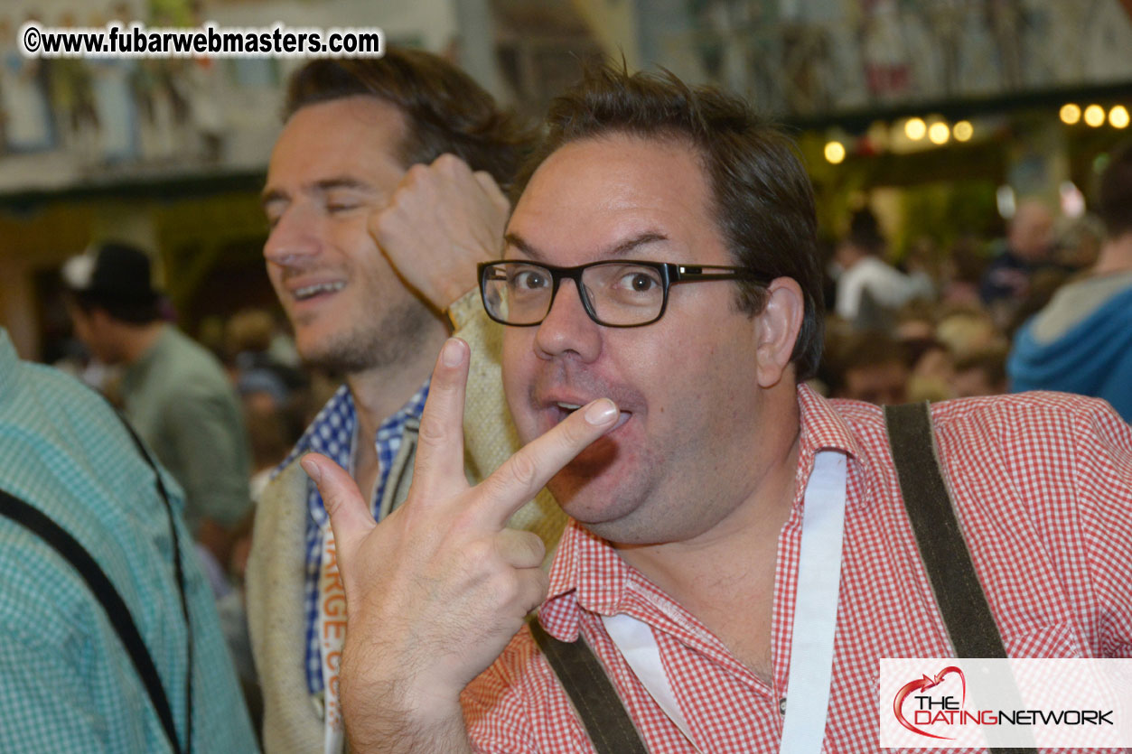 Beer tent seating in the legendary Hacker Festzelt