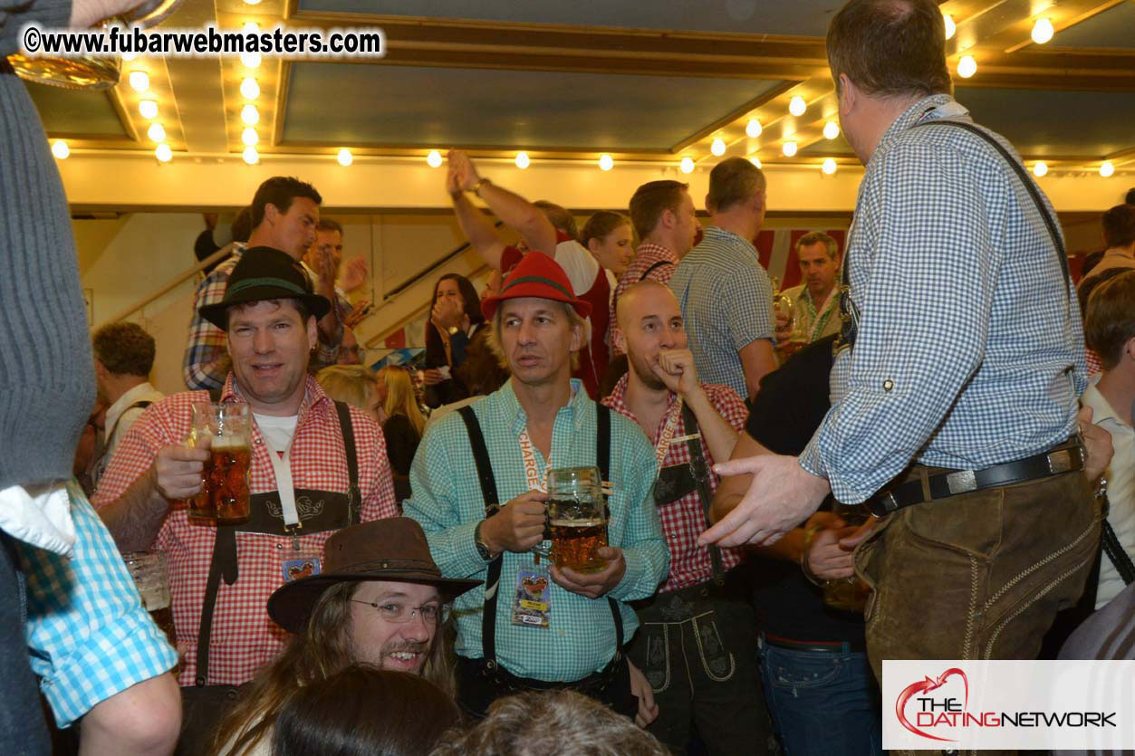 Beer tent seating in the legendary Hacker Festzelt