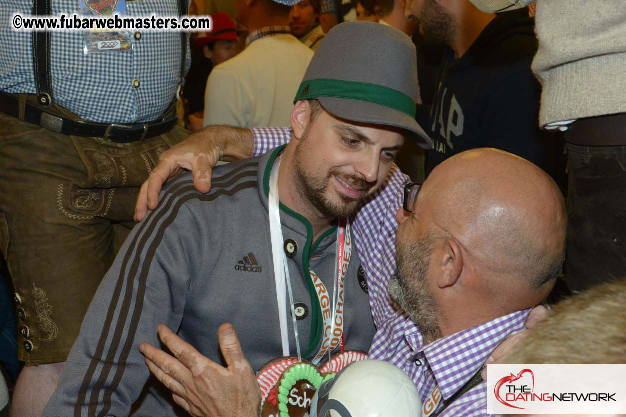 Beer tent seating in the legendary Hacker Festzelt