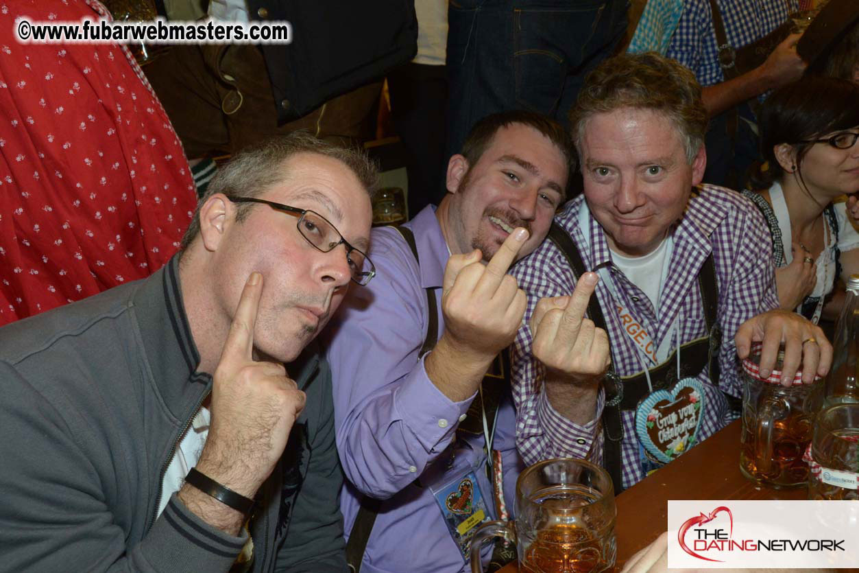 Beer tent seating in the legendary Hacker Festzelt