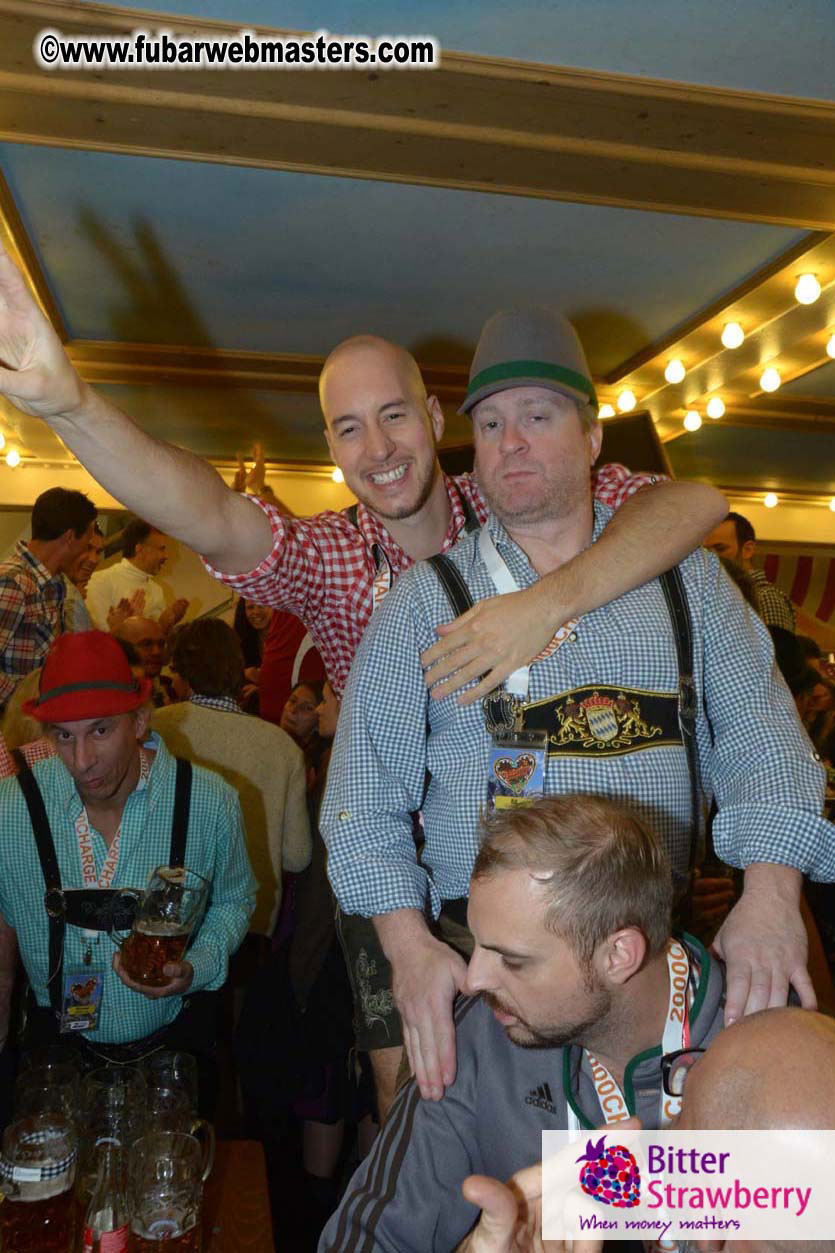 Beer tent seating in the legendary Hacker Festzelt