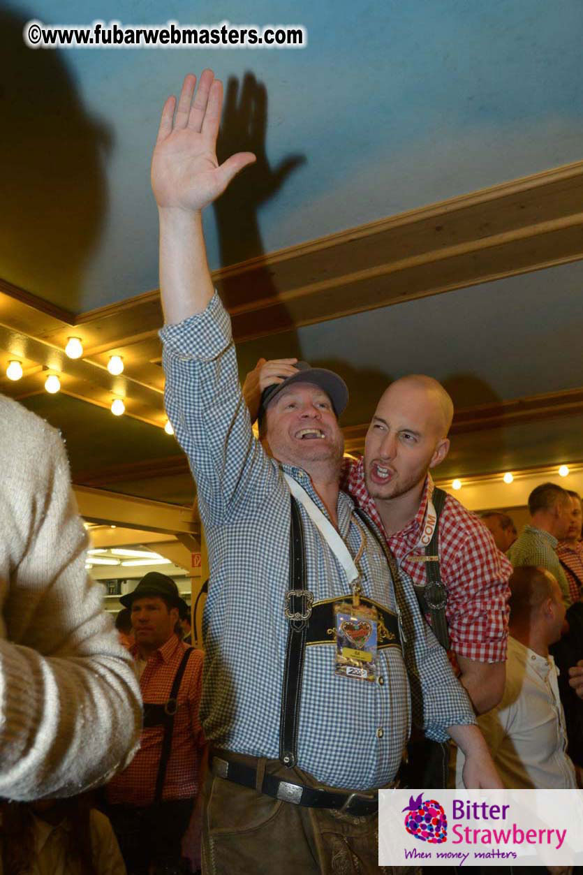 Beer tent seating in the legendary Hacker Festzelt