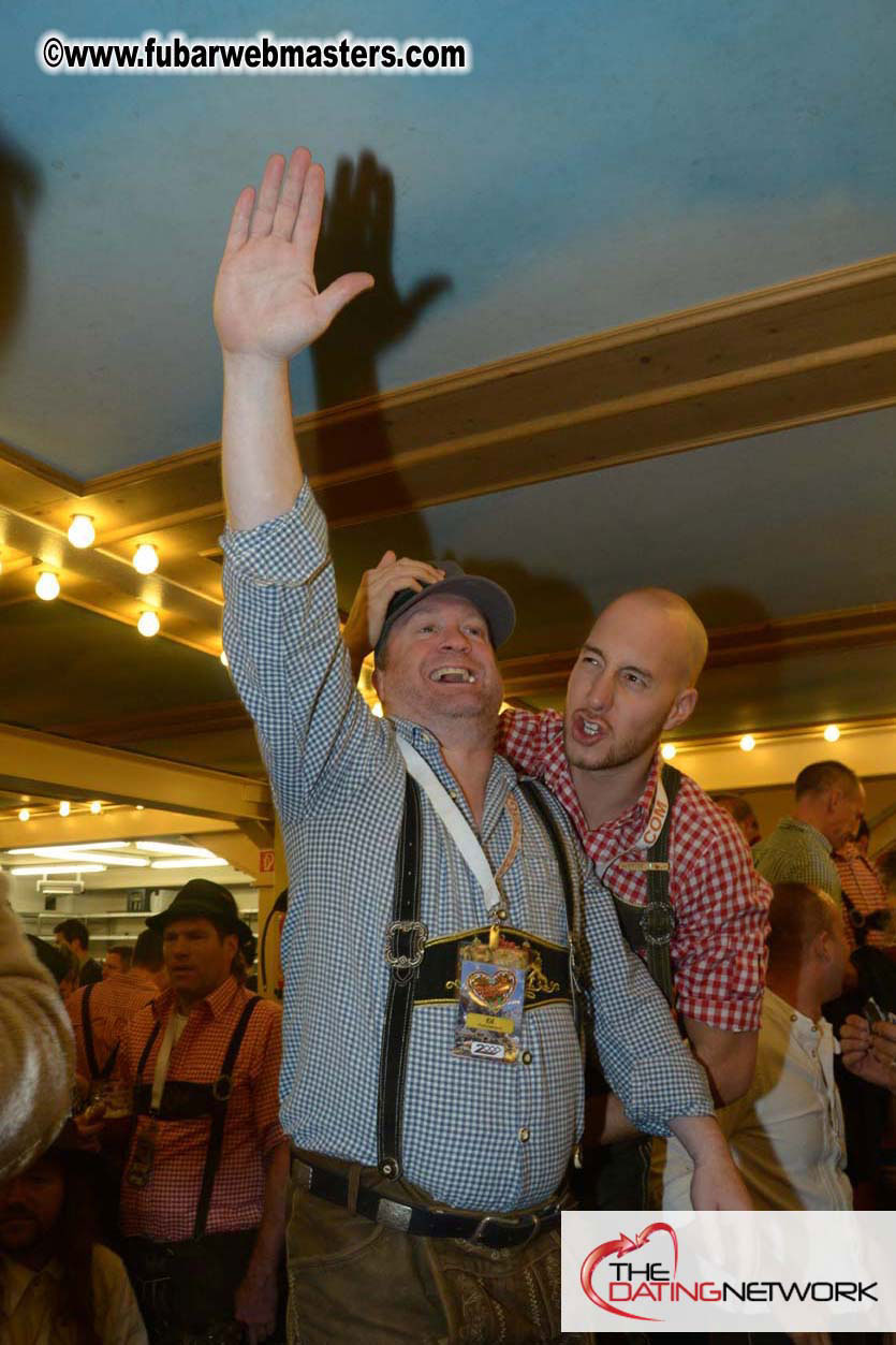 Beer tent seating in the legendary Hacker Festzelt