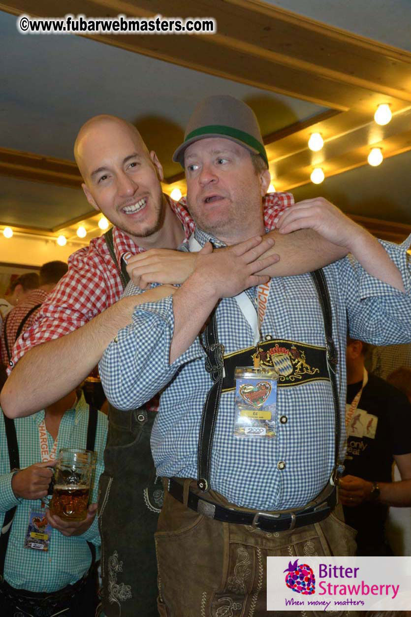 Beer tent seating in the legendary Hacker Festzelt