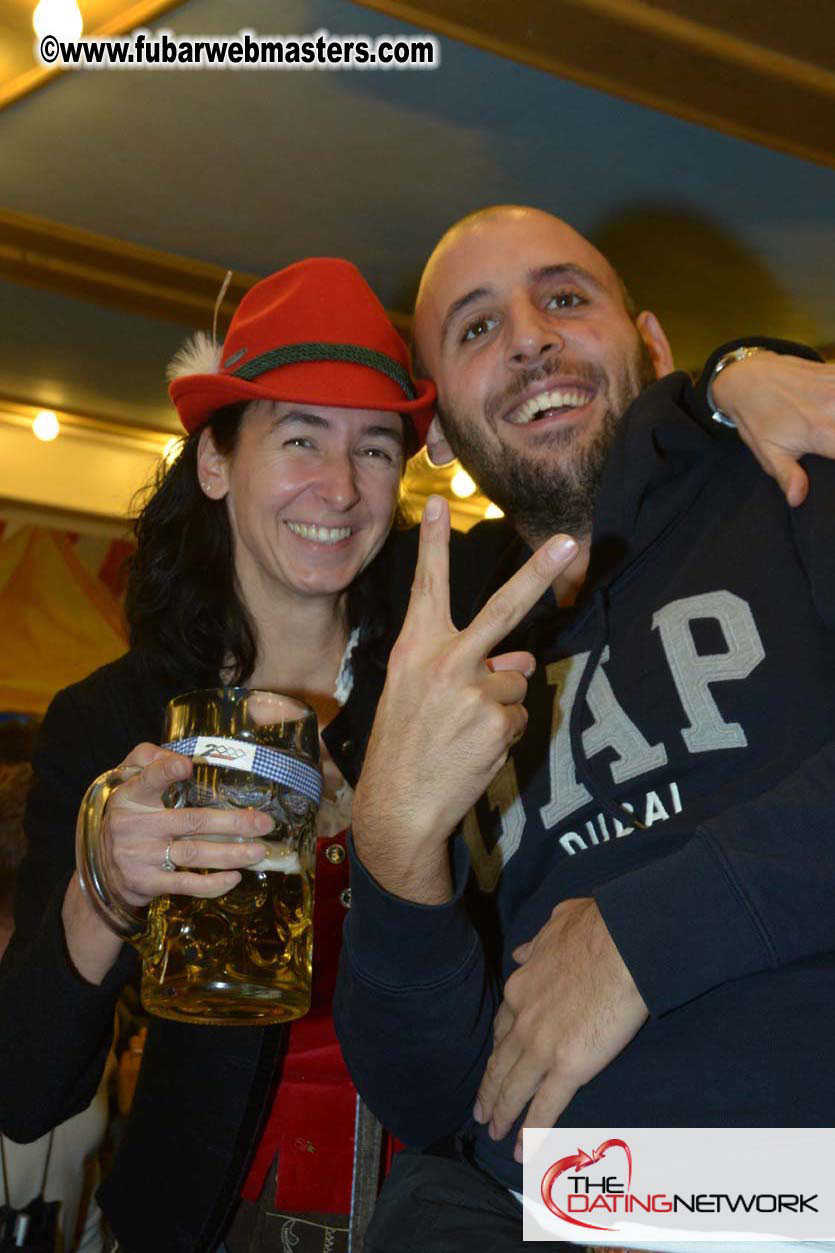 Beer tent seating in the legendary Hacker Festzelt