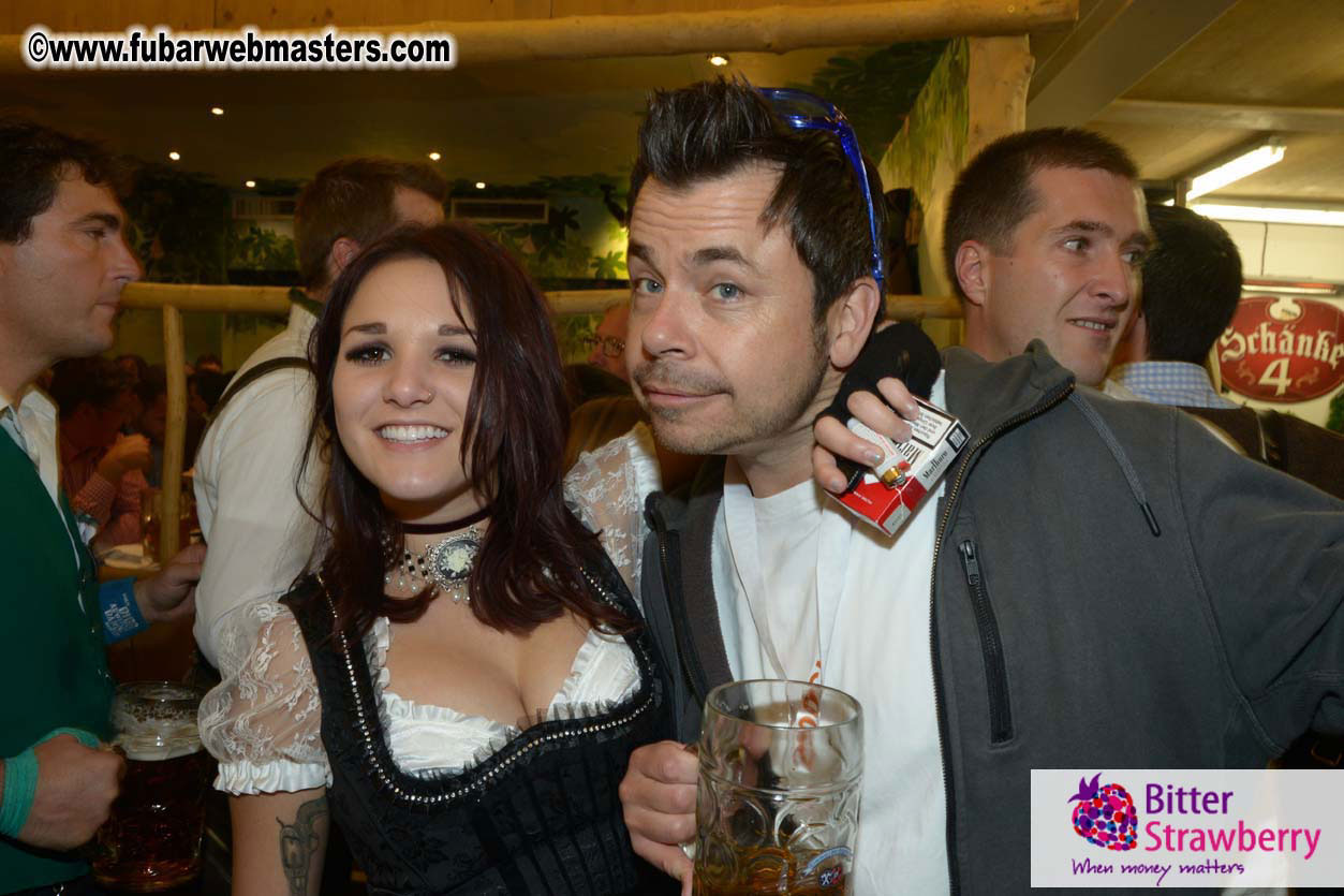 Beer tent seating in the legendary Hacker Festzelt