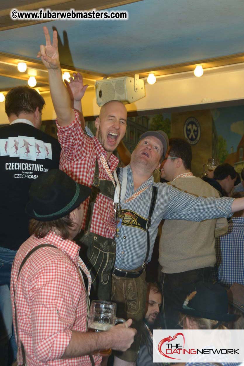 Beer tent seating in the legendary Hacker Festzelt